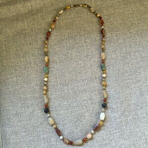 Multicolored stone necklace
